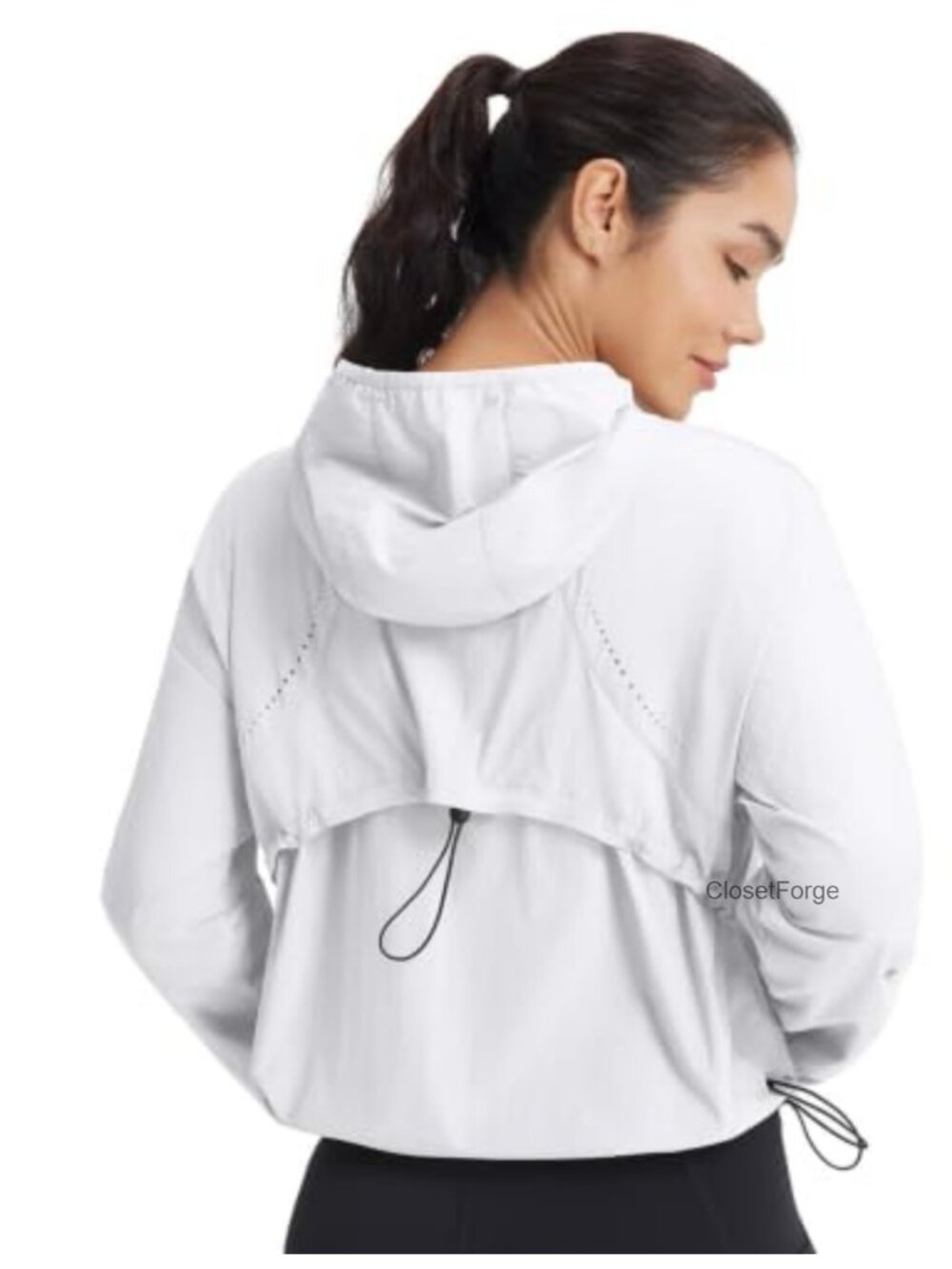 Lightweight Packable UPF 50+ Sun Jacket Long Sleeve Full Zip Cropped